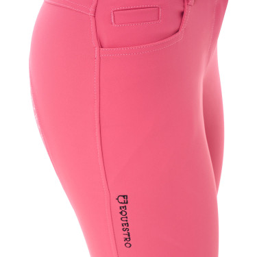 Calça feminina com grip integral Aria em tecido técnico Equestro Madressilva Rosa