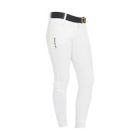 Calça infantil em tecido técnico Equestro Branco Calça infantil em tecido técnico Equestro Branco