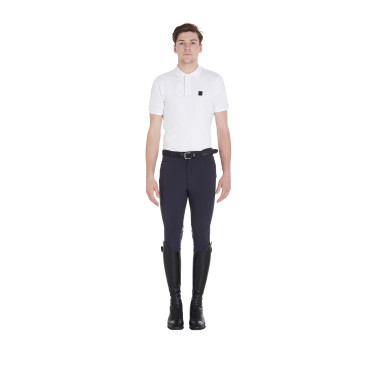 Calça com grip no joelho masculina em tecido técnico Equestro Calça com grip no joelho masculina em tecido técnico Equestro