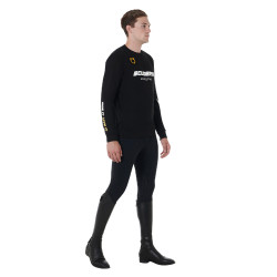 Calça com grip no joelho masculino coleção Scuderia Equestro Preto