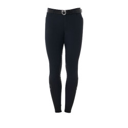 Calça com grip completo masculino em tecido técnico Equestro Preto Calça com grip completo masculino em tecido técnico Equestro Preto