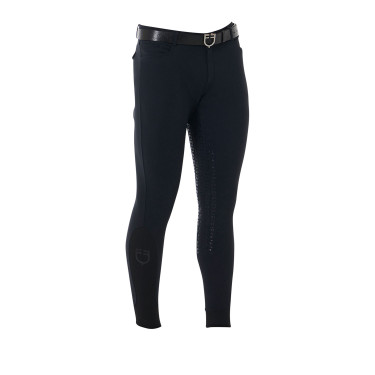 Calça com grip completo masculino em tecido técnico Equestro Preto Calça com grip completo masculino em tecido técnico Equestro Preto