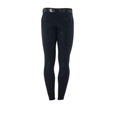 Calça com grip completo masculino em tecido técnico Equestro Preto Calça com grip completo masculino em tecido técnico Equestro Preto