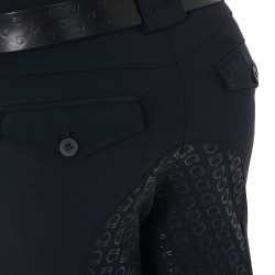 Calça com grip completo masculino em tecido técnico Equestro Preto Calça com grip completo masculino em tecido técnico Equestro Preto