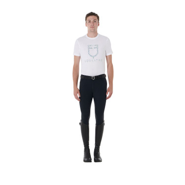 Calça com grip completo masculino em tecido técnico Equestro Preto Calça com grip completo masculino em tecido técnico Equestro Preto