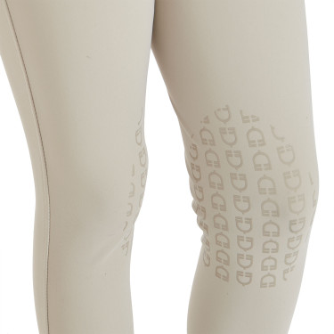 Calça ajustada infantil Amani Equestro Espuma das marés Bege