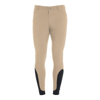Calça ajustada com grip masculina com logotipo Caspar Equestro Preto Calça ajustada com grip masculina com logotipo Caspar Equestro Preto