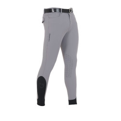 Calça ajustada com grip masculina com logotipo Caspar Equestro Cinza Gelo Cinzento