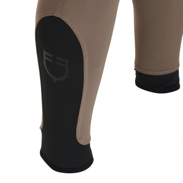 Calça ajustada com grip masculina com logotipo Caspar Equestro Noz Castanho