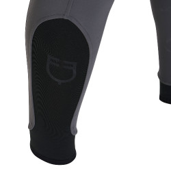 Calça ajustada com grip masculina com logotipo Caspar Equestro Asfalto Cinzento