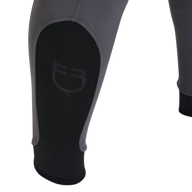 Calça ajustada com grip masculina com logotipo Caspar Equestro Asfalto Cinzento
