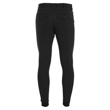 Calça ajustada com grip masculina com logotipo Caspar Equestro Preto