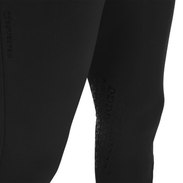 Calça ajustada com grip masculina com logotipo Caspar Equestro Preto