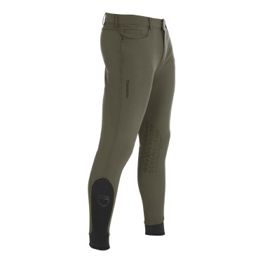 Calça ajustada com grip masculina com logotipo Caspar Equestro Verde militar Azul