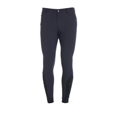 Calça ajustada com grip masculina com logotipo Caspar Equestro Marinho Azul-marinho