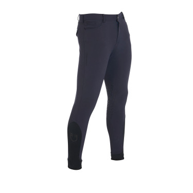 Calça ajustada com grip masculina com logotipo Caspar Equestro Marinho Azul-marinho
