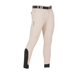Calça ajustada com grip integral masculino Aria Equestro Dólar sable Branco