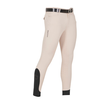Calça ajustada com grip integral masculino Aria Equestro Dólar sable Branco