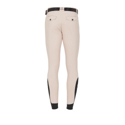 Calça ajustada com grip integral masculino Aria Equestro Dólar sable Branco