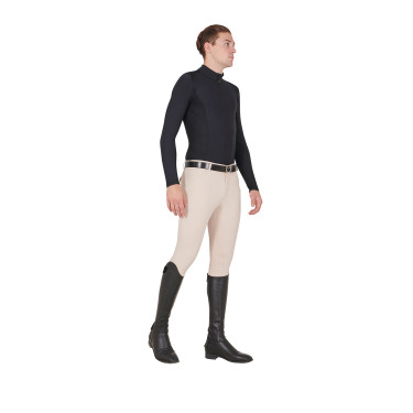 Calça ajustada com grip integral masculino Aria Equestro Dólar sable Branco