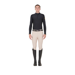 Calça ajustada com grip integral masculino Aria Equestro Dólar sable Branco