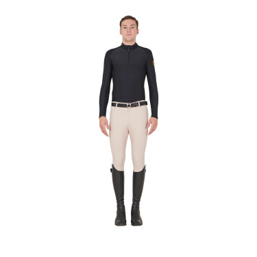 Calça ajustada com grip integral masculino Aria Equestro Dólar sable Branco