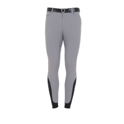 Calça ajustada com grip integral masculino Aria Equestro Cinza Gelo Cinzento