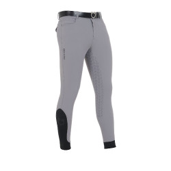 Calça ajustada com grip integral masculino Aria Equestro Cinza Gelo Cinzento
