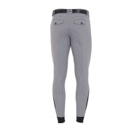 Calça ajustada com grip integral masculino Aria Equestro Cinza Gelo Cinzento