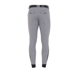 Calça ajustada com grip integral masculino Aria Equestro Cinza Gelo Cinzento