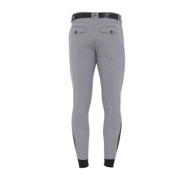 Calça ajustada com grip integral masculino Aria Equestro Cinza Gelo Cinzento