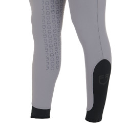Calça ajustada com grip integral masculino Aria Equestro Cinza Gelo Cinzento