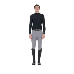 Calça ajustada com grip integral masculino Aria Equestro Cinza Gelo Cinzento