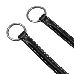 Martingale de couro com pespontos contrastantes Equestro Preto