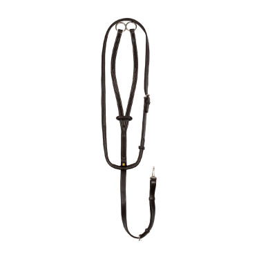 Martingale de couro com pespontos contrastantes Equestro Castanho escuro Martingale de couro com pespontos contrastantes Equestro Castanho escuro