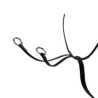 Martingale com colar de couro Equestro Preto