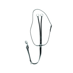 Martingale com colar de couro Equestro Preto