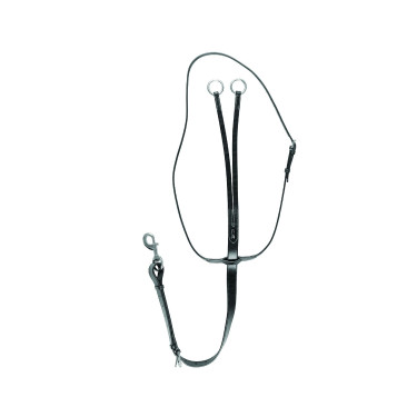 Martingale com colar de couro Equestro Preto