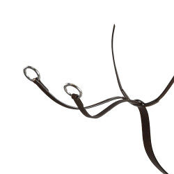 Martingale com colar de couro Equestro Castanho escuro