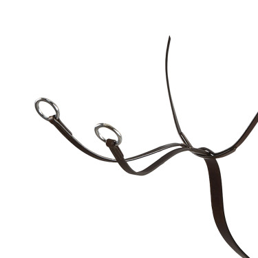 Martingale com colar de couro Equestro Castanho escuro