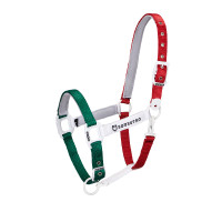 Cabresto de nylon Flaggy Equestro Verde / branco / vermelho Multicolor