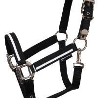 Cabresto de nylon White Trim Equestro Preto / preto Cabresto de nylon White Trim Equestro Preto / preto