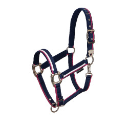 Cabresto de nylon White Trim Equestro Marinho / fúcsia Azul
