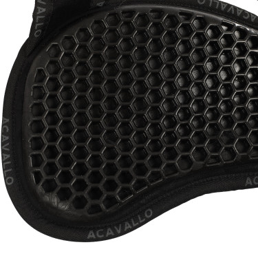 Amortecedor de gel hexagonal lã de carneiro Acavallo Preto / preto Amortecedor de gel hexagonal lã de carneiro Acavallo Preto / preto