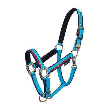 Cabresto de nylon com corda Red Trim Equestro Turquesa / vermelho / marinho Azul