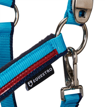 Cabresto de nylon com corda Red Trim Equestro Turquesa / vermelho / marinho Azul