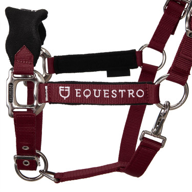 Caveção de nylon com corda e forro de lã polar Equestro Bordéus Bordô Caveção de nylon com corda e forro de lã polar Equestro Bordéus Bordô