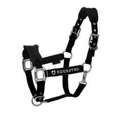 Caveção de nylon com corda e forro de lã polar Equestro Preto Caveção de nylon com corda e forro de lã polar Equestro Preto