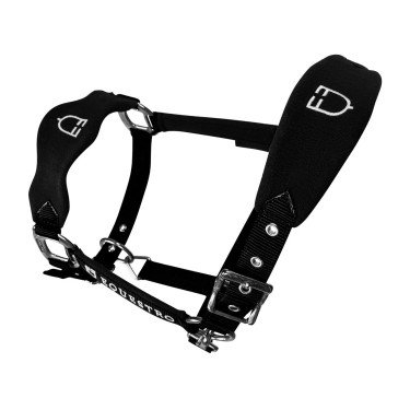 Caveção de nylon com corda e forro de lã polar Equestro Preto Caveção de nylon com corda e forro de lã polar Equestro Preto