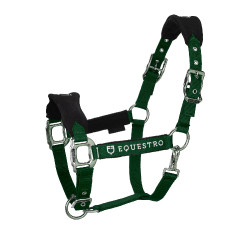 Caveção de nylon com corda e forro de lã polar Equestro Verde